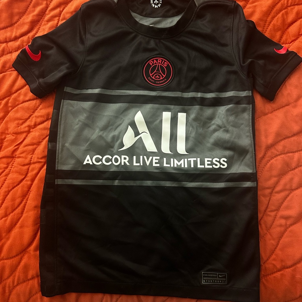 Black Kids Shirt with Red Accents